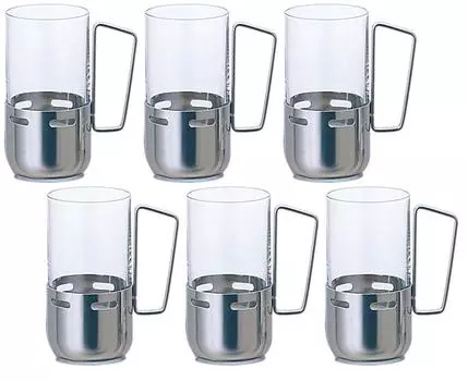 ADERIA Trevian Glass с держателем 8 240 мл Набор из 6 шт. Сделано в Японии Хайболл Вода Спринклеровочный стакан для горячей воды Свадебный подарок Пиво Пиво Стильный Популярный Рейтинг