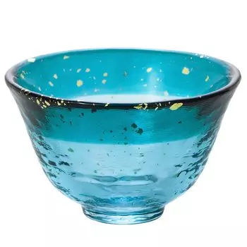 ADERIA Tsugaru Vidro Aomori no Umi Чашка для сакэ Tsugaru Strait 50 мл Сделано в Японии Подарочная коробка Очоко Саке Стакан для сакэ Холодное сакэ Посуда для чоко сакэ синий