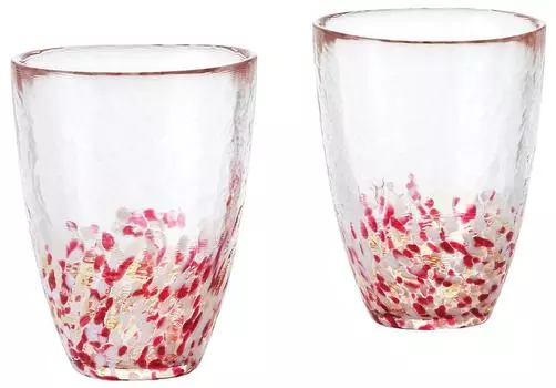 ADERIA Tsugaru Vidro Apple Tumbler Pair 300ml Cosmetic Box Made in Japan Glass Highball Cup Beer Style Glass Sake Whiskey Gift Day Day Couple