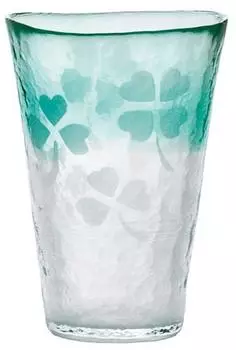 ADERIA Tsugaru Vidro Creamy Foam Glass Clover F-49149