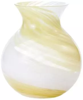 ADERIA Tsugaru Vidro Цветочная ваза Хикари Горшок для букета Бежевая косметичка Сделано в Японии Основа для цветов Стильная стеклянная ваза Ваза для одного цветка Контейнер бежевый