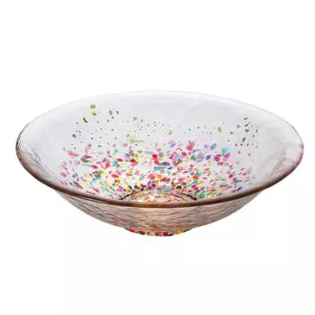 ADERIA Tsugaru Vidro HANABI Gold Shallow Сделано в маленьком японском маленьком подарке на новоселье, на пенсию, на день рождения, подарок F71934 Чаша, Япония, Чаша,