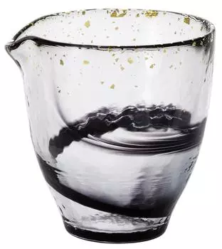 ADERIA Tsugaru Vidro Katakuchi Yokaze 250ml Japanese Sake Bottle Chiller Glass Ochoco Sake Glass Chirori Stylish Cooling Container Container Gift