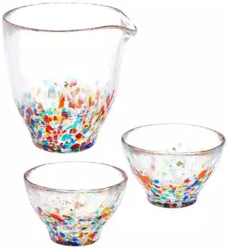 ADERIA Tsugaru Vidro Nebuta Liquor Gold Cosmetic Made in Sake Холодный подарок на новоселье Подарок на день рождения FS71551 Набор, лист, коробка, Япония, сакэ,