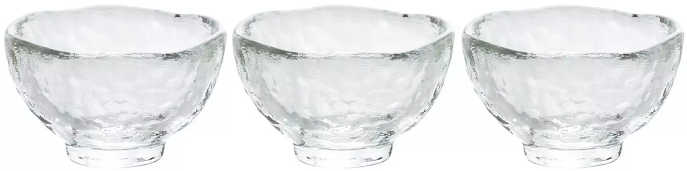 ADERIA Tsugaru Vidro Ochoco прозрачный 50 мл, подходит для микроволновой печи, набор из 3 шт. Сделано в Японии, стакан для саке, стакан для холодного саке, чоко, стакан для саке, стильный подарок