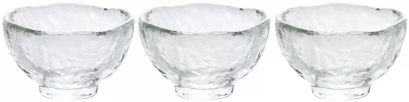 ADERIA Tsugaru Vidro Ochoco прозрачный 50 мл, подходит для микроволновой печи, набор из 3 шт. Сделано в Японии, стакан для саке, стакан для холодного саке, чоко, стакан для саке, стильный подарок