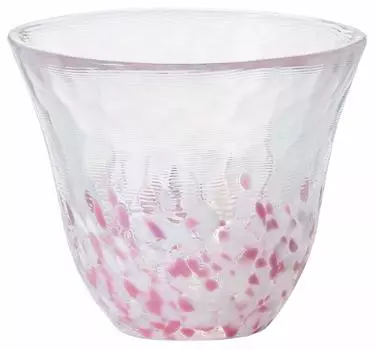 ADERIA Tsugaru Vidro Sakura Sakura Sake Cup 120 мл Сделано в Японии Косметическая коробка Sake Cup Sake Glass Cold Sake Choko Sake Cup Стильный подарок Женский день День