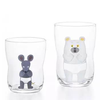 ADERIA Tsuyoko Glass Polar Bear Pants Pair Cosmetic Box Made in Tupera Tupera Reinforced Birthday Easy to Birthday S6351 Set, Japan, Children s чистый
