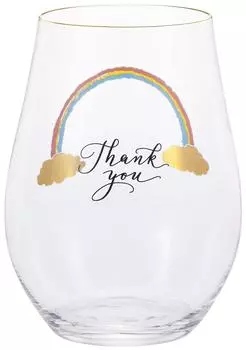 ADERIA Tumbler 360ml Message Glass Gift Thank you Made in Japan 6693