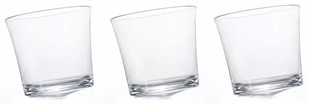 ADERIA Yurari Yurari Rock Glass Clear 280ml 3 Pieces Made in Japan Unbreakable Whiskey Old Glass On the Rock Half Rock Unbreakable Stylish Light