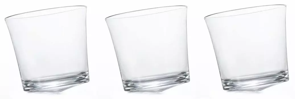 ADERIA Yurari Yurari Rock Glass Clear 280ml 3 Pieces Made in Japan Unbreakable Whiskey Old Glass On the Rock Half Rock Unbreakable Stylish Light