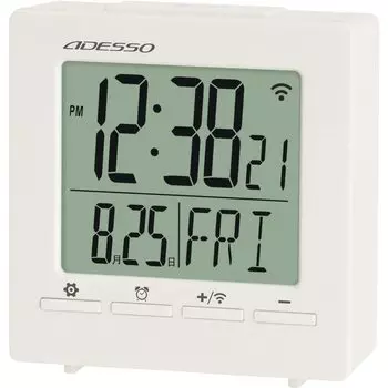 ADESSO Alarm Clock Radio Digital Compact Alarm Alarm with Backlight Snooze Function White OG-99WH