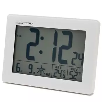 ADESSO Alarm Radio Can Be Used as a with Backlight and Snooze Function NA-628 Clock, Wave, Digital, White, Stand,