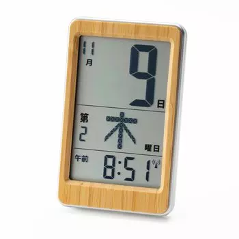 ADESSO Цифровые Ежедневные Календари Часы Радио Часы Натуральный Бамбук Сделано из Бамбук Японский Стиль Японская Комната Автоматический Цифровой Календарь Большой Экран