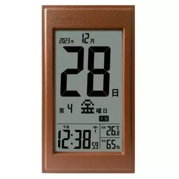 ADESSO Daily Leather Radio Humidity можно использовать как светло-коричневый календарь, стиль, часы, цифровые, Rokuyo, температура, дисплей, подставка, FL-9254LBR