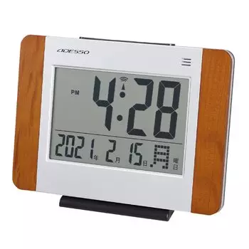 ADESSO Настольное радио Деревянное Радио День даты Может использоваться как Деревянные Серебряные Часы, Цифровые, Часы, Неделя, Дисплей, Подставка, Зерно, GT-01