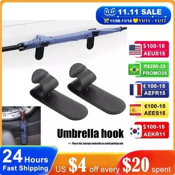 Adhesive Car Umbrella Holder Hanger Home Wall Umbrella Clip Hook Universal Auto Interior Accessories Organizer Storage Holder CHINA