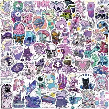 Adhesive Gothic Skull Diary Sticker Decorative Graffiti Decals Kids Toy Motorcycle C