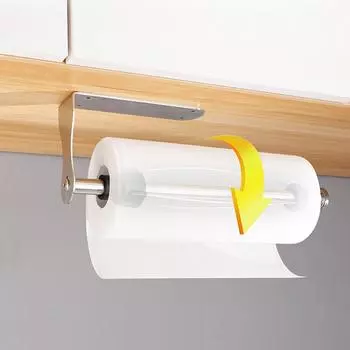 Adhesive Toilet Paper Holder Damper 304 Stainless Steel Black Sliver Gold Kitchen Bathroom Paper Roll Holder Tissue Towel Hanger