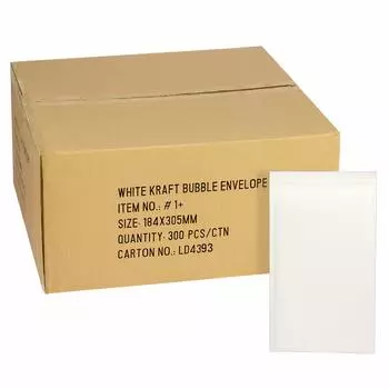 AdHoc Cushion Envelope Compatible with 2 DVD Tall 300 Sheets Cases, #1-BOX