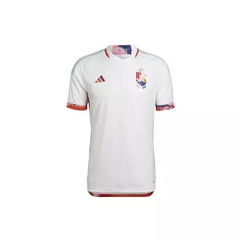 Adidas 2022 Qatar World Cup Badge Print с коротким рукавом Футбольная майка Версия игрока сборной Бельгии Мужские топы белые HD9416 M