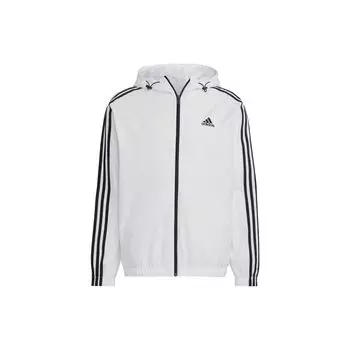 Adidas 3-полосная куртка Ripstop с капюшоном Мужские куртки белые IB0386 XXL