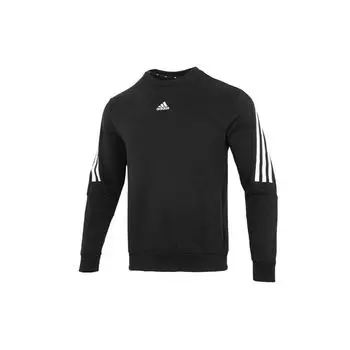 Adidas 3-полосная толстовка с круглым вырезом Мужские толстовки черные HJ7846 XS