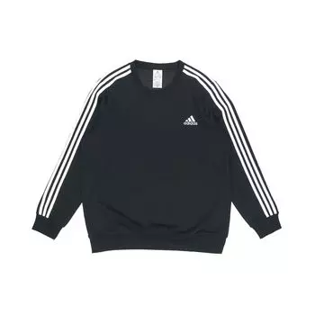 Толстовка флисовая с тремя полосками adidas Essentials, черная/белая, мужская уличная одежда GK9106 L