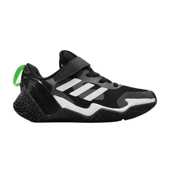 adidas 4uture Runner Sport J черно-белые детские кроссовки Core-черная обувь-белый ярко-зеленый GZ1048 28