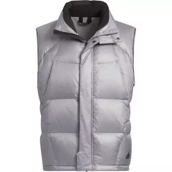 Adidas 600 Fill Stand Collar однотонный спортивный повседневный жилет без рукавов мужские жилеты ярко-серебристый IL8911 S