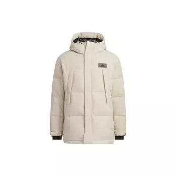 Adidas 650 Puffer Hooded Down Jacket Men Верхняя одежда Светло-хаки Черный IL8898 XL