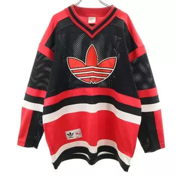 adidas 80s Made in Japan, made by Descente, vintage Trefoil logo Long sleeve mesh piste Men s Used