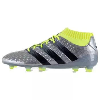 adidas Ace 16.1 Primeknit FG Silver Metallic Sonic Yellow Мужские кроссовки Core-Black S76469 41
