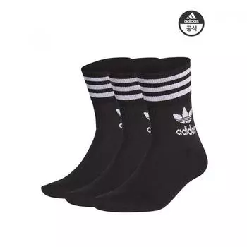 Adidas Adidas Оригинальный логотип унисекс средней длины носки комплект 3 в 1 Gd3576 S
