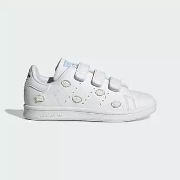 Adidas ADIDAS X HELLO KITTY STAN SMITH COMFORT CLOSURE KIDS Обувь Белые кроссовки ORIGINALS Kids / Детская IF7023 Обувь Белый/Серый One/Globe L 33.3