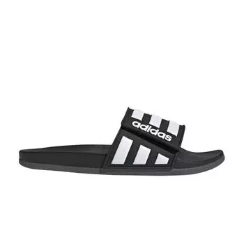 adidas Adilette Comfort ADJ Black White Мужские кроссовки Core-Black Cloud-White Grey-Six EG1344