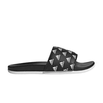 adidas Adilette Comfort Slide Repeat Logo - Черные мужские кроссовки Core-Black Cloud-White GV9735