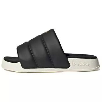 adidas Adilette Essential Slide Black Off White Женские кроссовки Core-черный золотисто-металлик FZ6162 37