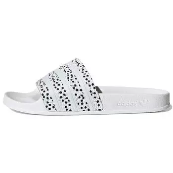 adidas Adilette Slide Polka — белые женские кроссовки Cloud-White Core-Black FX5922 38