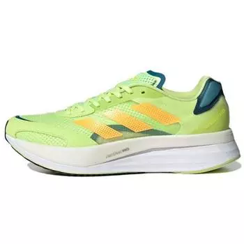 adidas Adizero Boston 10 Pulse Lime Flash Orange Мужские кроссовки зеленые, темно-бирюзовые GY0927 41