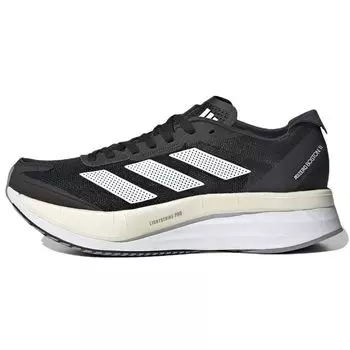 adidas Adizero Boston 11 Black White Женские кроссовки Core-Black Cloud-White Grey-Three GX6657 37
