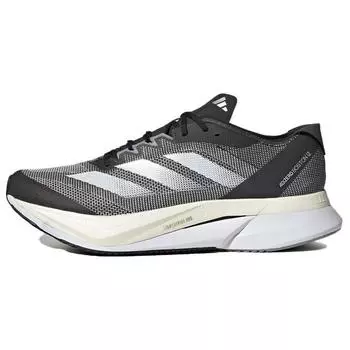 Adidas Adizero Boston 12 Black White Мужские кроссовки Core-Black Cloud-White Carbon ID4234 44