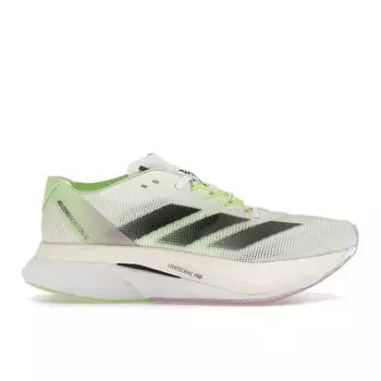 Adidas Adizero Boston 12 White Green Spark Мужские кроссовки Cloud-White Core-Black IG3321 45
