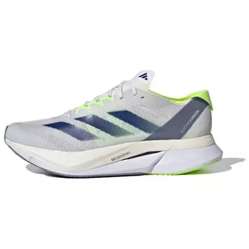 adidas Adizero Boston 12 White Royal Lucid Lemon Мужские кроссовки Crystal-White Royal-Blue IE8493 44