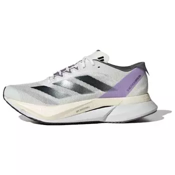 adidas Adizero Boston 12 White Shadow Violet Женские кроссовки Cloud-White Core-Black ID6900 37