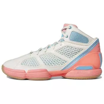 adidas Adizero Rose 1.5 Restomod Off White кислотно-красные мужские кроссовки кремовые ярко-голубые GY6487 44