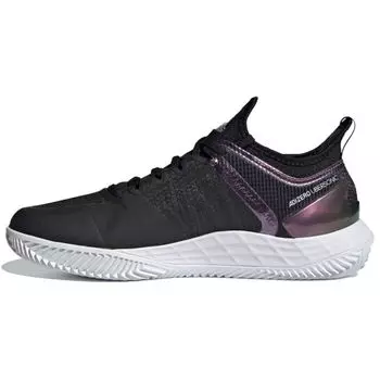 adidas Adizero Ubersonic 4 Clay Черные переливающиеся женские кроссовки Core-черный серебристо-металлический облачно-белый FX1374 36