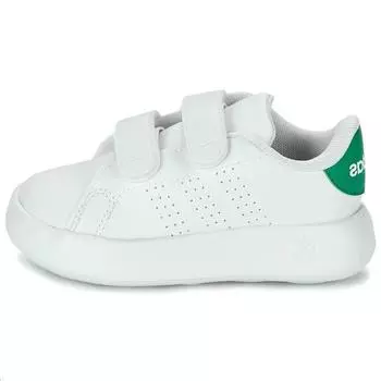 Adidas Advantage CF I Белые Зеленые Детские Кроссовки Cloud-White ID5286 23