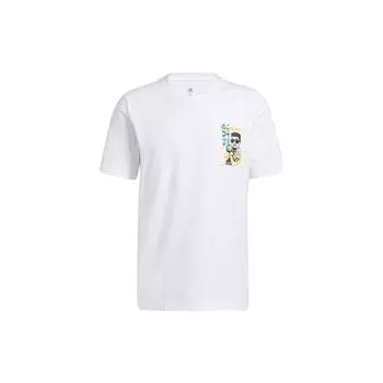 Adidas Adventurer Rook Баскетбольная футболка с круглым вырезом и короткими рукавами, мужские топы, белые GP3438 S