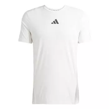Adidas Airchill Climacool Удобная Мягкая Приталенная Футболка с Коротким Рукавом Мужские Топы Белый Меловой Белый JE5747 M